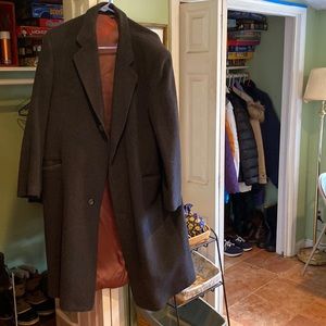 Mens Wool Cashmere Blend Dress Coat